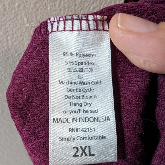 Lularoe Amelia Dress Pleated Skirt Burgundy 2xl Pockets! - Picture 3 of 7